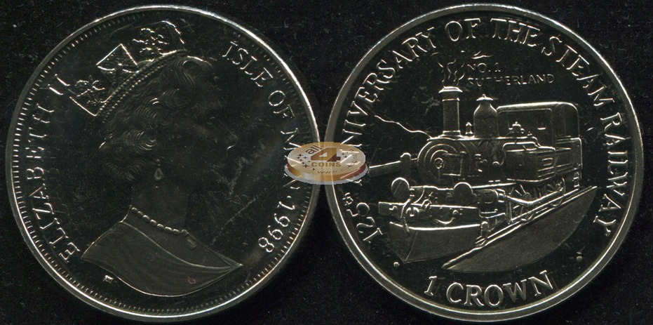 Остров Мэн. 1 крона. 1998 (Unc)