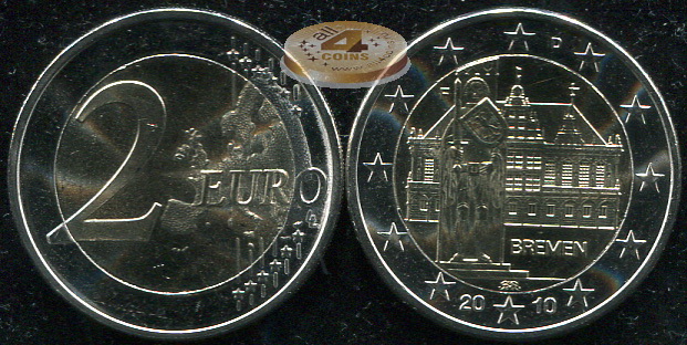 Германия. 2 евро. 2010 F (Unc. Биметалл)