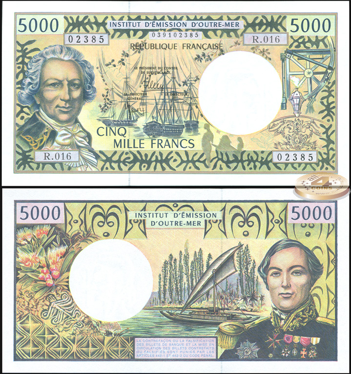 Французская Полинезия. 5000 франков (Unc) 2010