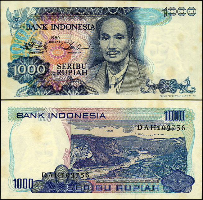 Индонезия. 1000 рупий (Unc) 1980