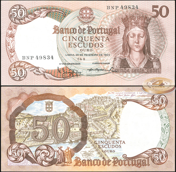 Португалия. 50 эскудо (Unc) 1964