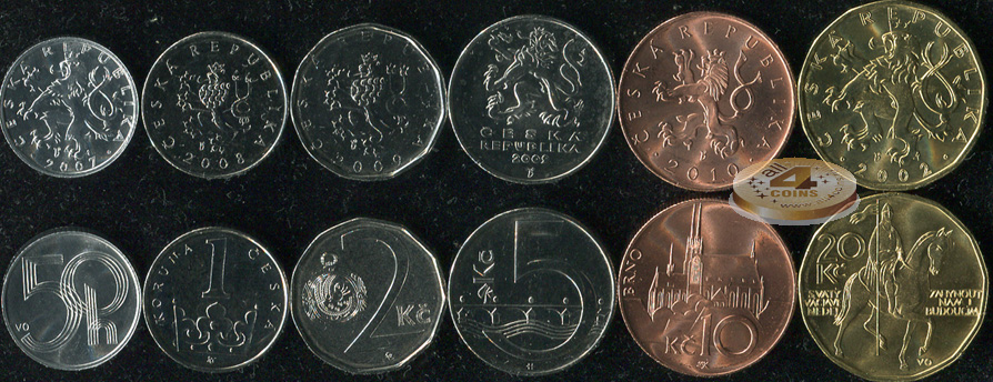 Чехия. Набор №2 (6 монет) 2002-10