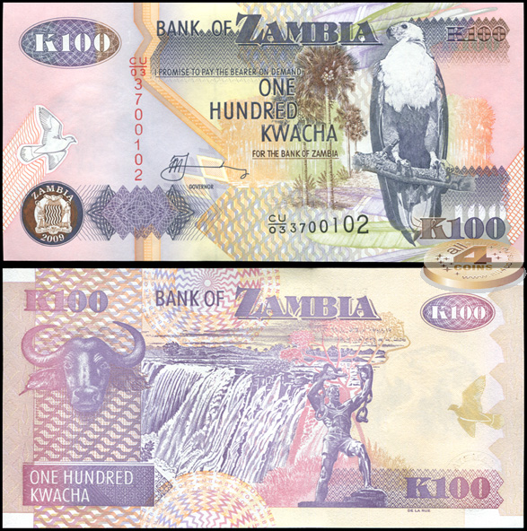 Замбия. 100 квача (Unc) 2009