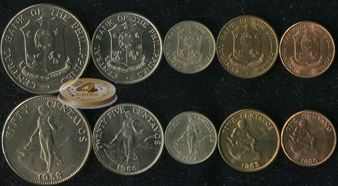 Филиппины. Набор №5 (5 монет) 1958-66