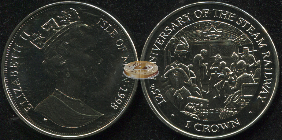 Остров Мэн. 1 крона. 1998 (Unc)