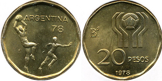 Аргентина. 20 песо. 1978