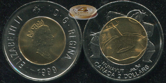 Канада. 2 доллара. 1999 (Unc. Биметалл)