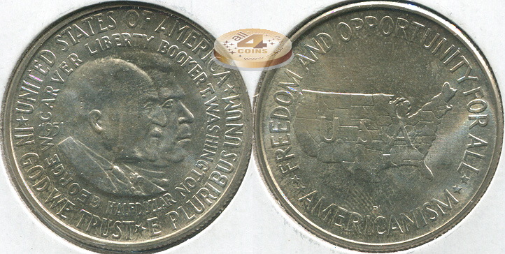 США. 1/2 доллара. 1951 (Unc. Серебро)