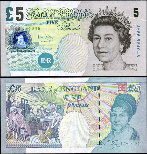 Великобритания (Англия). 5 фунтов (Unc) 2004