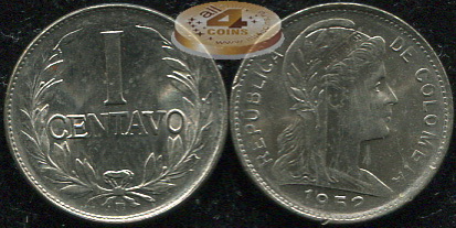 Колумбия. 1 центаво. 1952 (Unc)