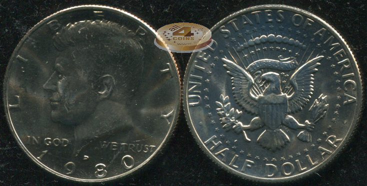 США. 1/2 доллара. 1980.D (Unc)