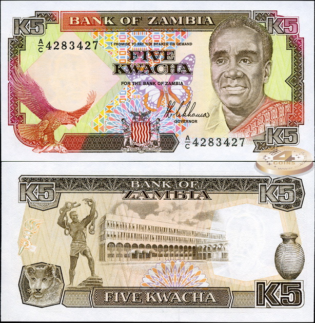 Замбия. 5 квача (Unc) 1989