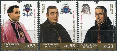 Португалия. 2020. Архиепископы Браги (III) (Серия Почтовых марок. MNH OG)