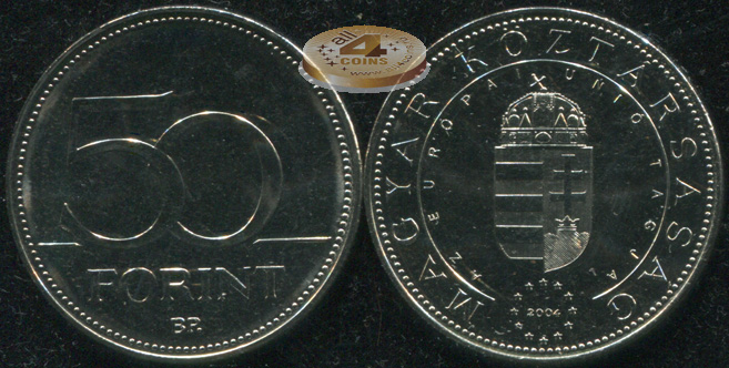 Венгрия. 50 форинтов. 2004 (Unc)