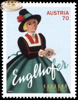 Австрия. 2013. Конфетная фабрика Englhofer Bonbons (Почтовая марка. MNH OG)