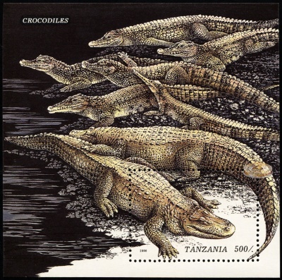 Танзания. 1996. Крокодилы (Блок. MNH OG)