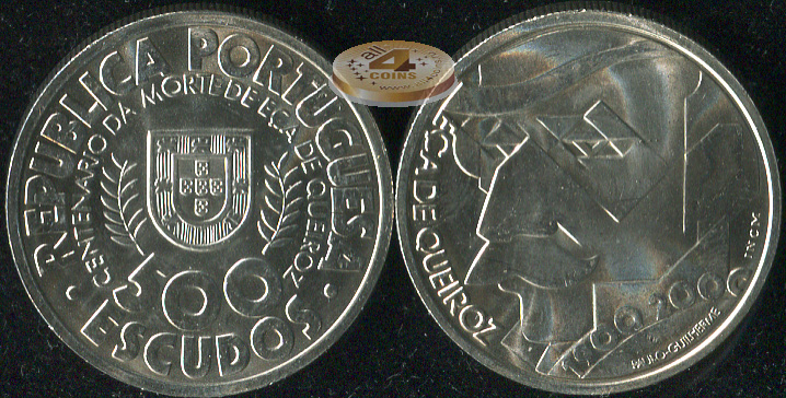 Португалия. 500 эскудо. 2000 (Unc. Серебро)