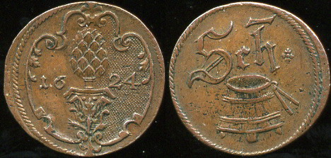 Германия (Аугсбург-Штадт). Шеффельмарке (XF) 1624