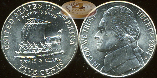 США. 5 центов. 2004.D (Unc)