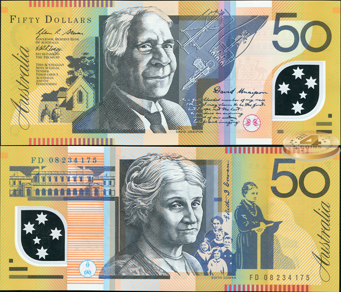 Австралия. 50 долларов (Unc. Пластик) 2008