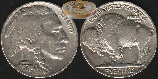 США. 5 центов. 1934 (XF+)
