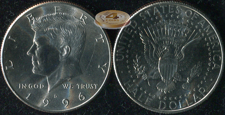 США. 1/2 доллара. 1996.D (Unc)