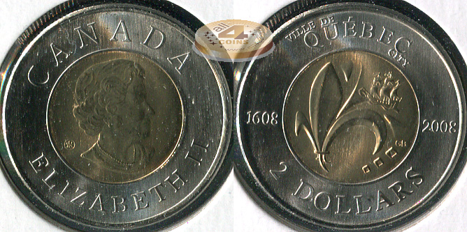 Канада. 2 доллара. 2008 (Unc. Биметалл)