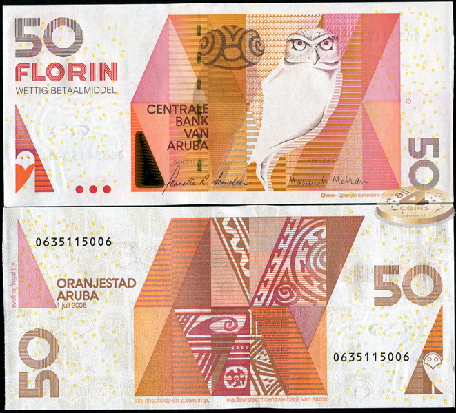 Аруба. 50 флоринов (Unc) 2008