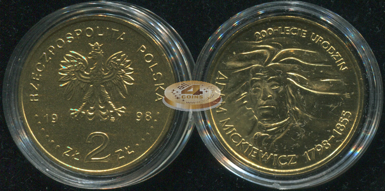Польша. 2 злотых. 1998 (Unc)