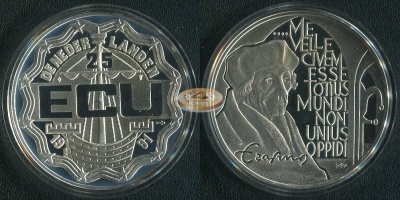 Нидерланды. 25 экю. 1991 (Proof. Серебро)