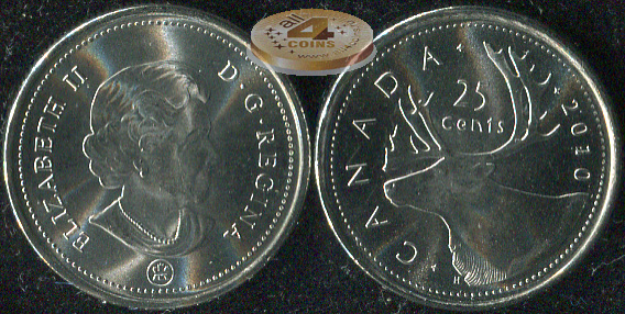 Канада. 25 центов. 2010 (Unc)