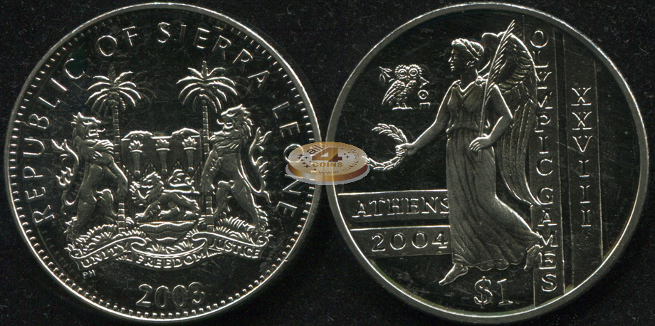 Сьерра Леоне. 1 доллар. 2003 (Unc)
