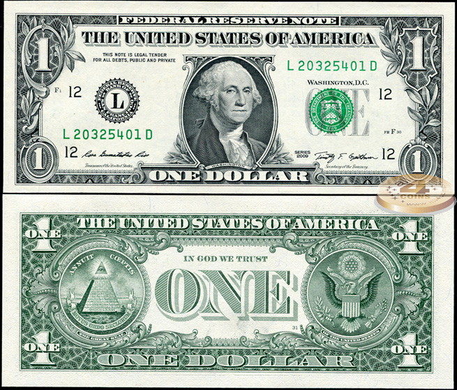США. 1 доллар (Unc) 2009.L