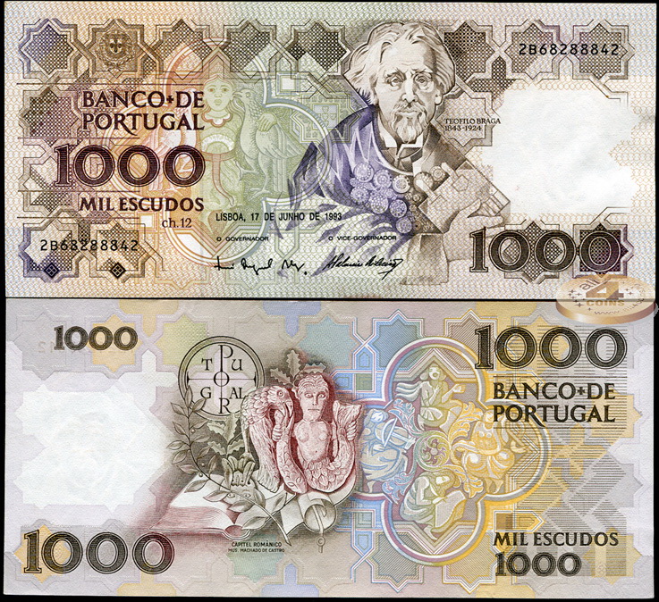 Португалия. 1000 эскудо (Unc) 1993