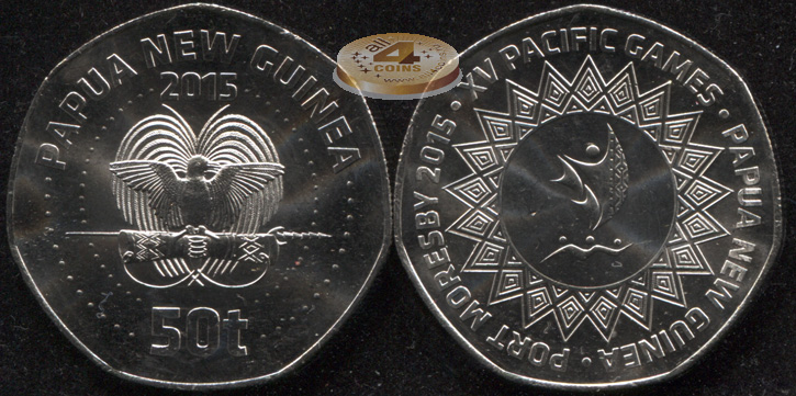 Папуа Новая Гвинея. 50 тоеа. 2015 (Unc)