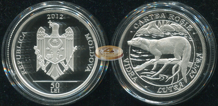 Молдова. 50 леев. 2012 (Proof. Серебро)