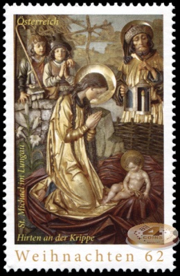 Австрия. 2013. Рождество. Поклонение пастухов (Почтовая марка. MNH OG)