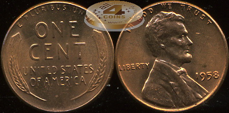 США. 1 цент. 1958 (Unc)