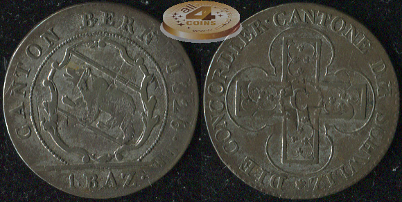 Швейцария (Берн). 1 батцен. 1826 (VF.Биллон)