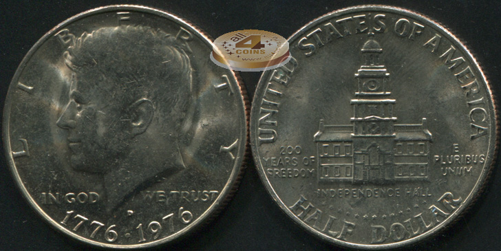США. 1/2 доллара. 1976.D (Unc)