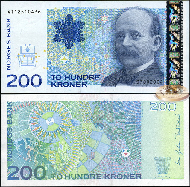Норвегия. 200 крон (Unc) 2006