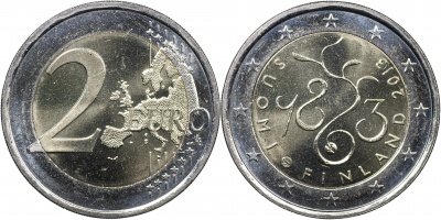 Финляндия Монета 2 евро. 2013 (Unc. Биметалл) 150 лет Сейму 1863 года