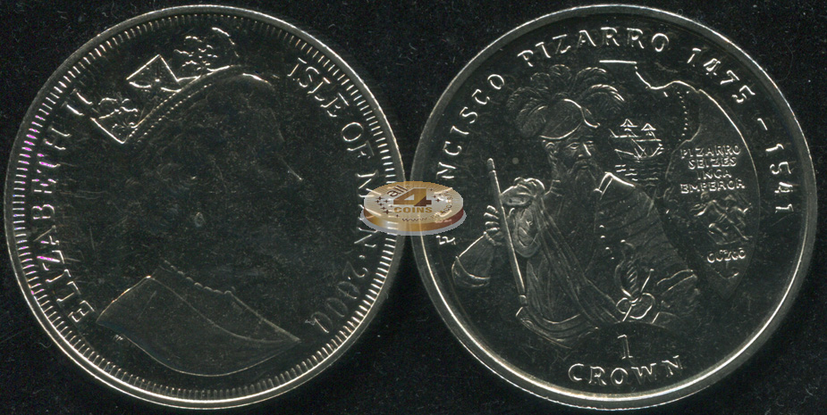 Остров Мэн. 1 крона. 2000 (Unc)