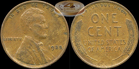 США. 1 цент. 1925 (aUnc)