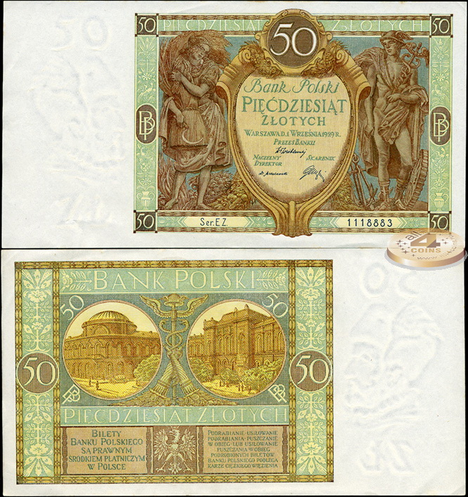 Польша. 50 злотых (aUnc) 1929