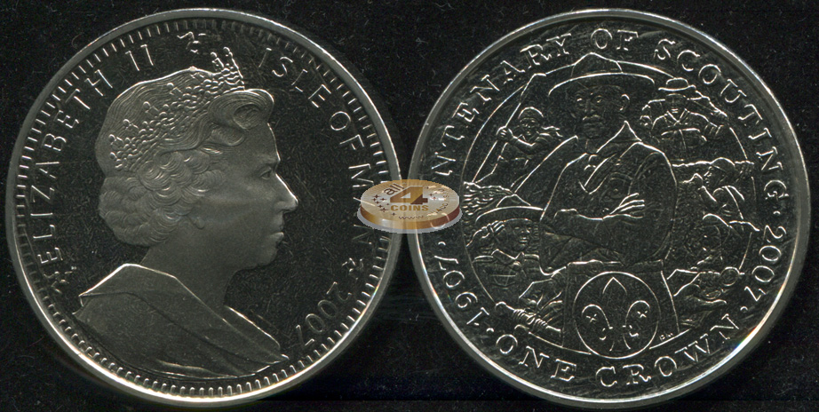 Остров Мэн. 1 крона. 2007 (Unc)