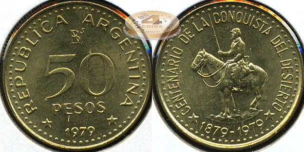 Аргентина. 50 песо. 1979 (Unc)