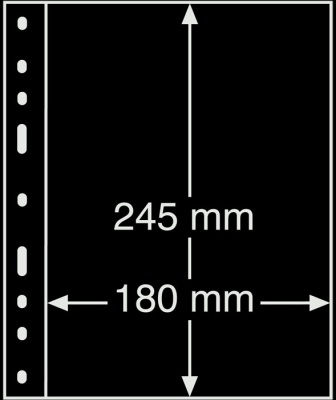Черный лист Optima на 1 ячейку (S). [пачка 10 шт] (Leuchtturm)