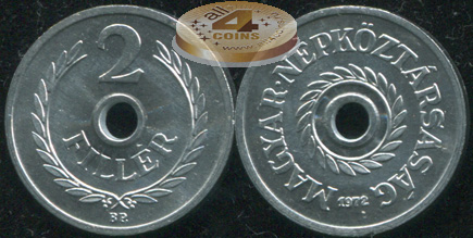 Венгрия. 2 филлера. 1972 (Unc)