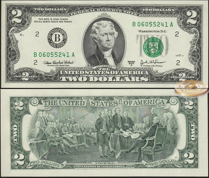 США. 2 доллара (Unc) 2003A